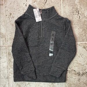 Gray Kids Quarter-Zip Pullover